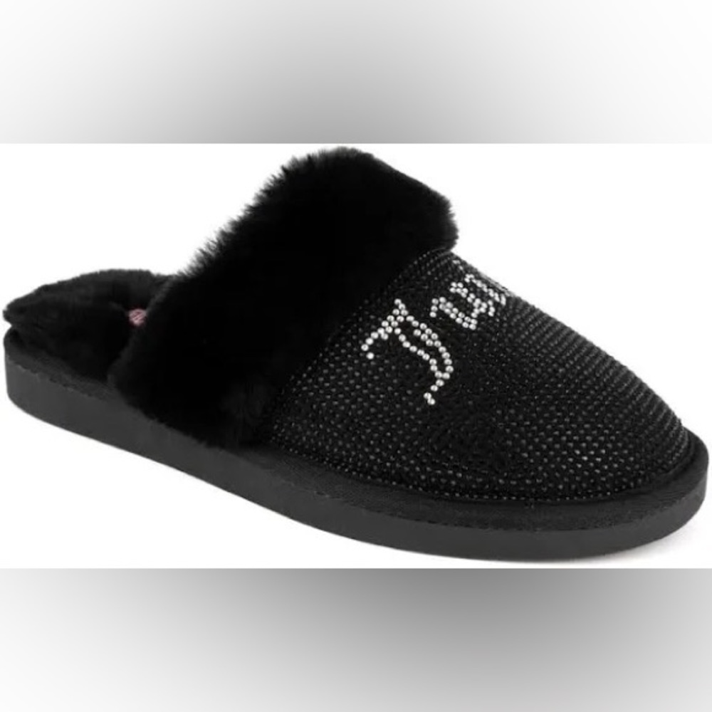 Juicy Couture Kisses Women’s Faux-Fur Scuff Slippers